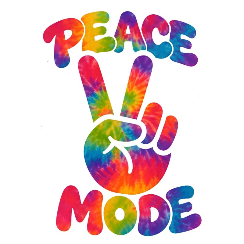 PEACE MODE – Psychedelic Retro Style mit Neon Vibe