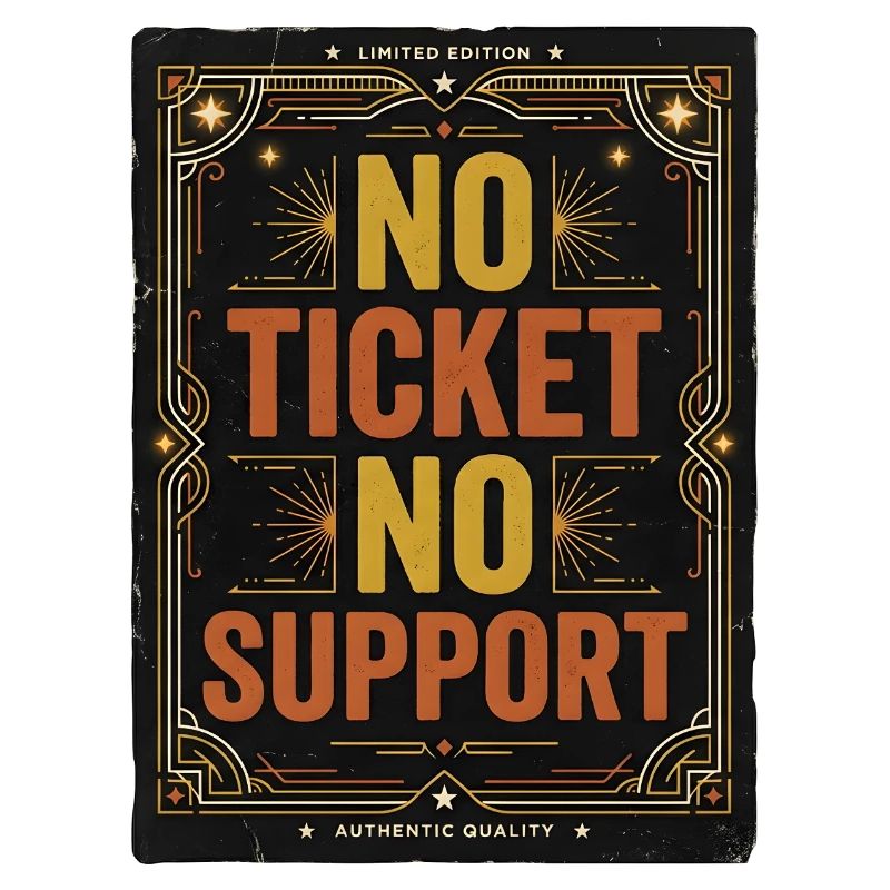 No Ticket No Service IT Support Ticketing