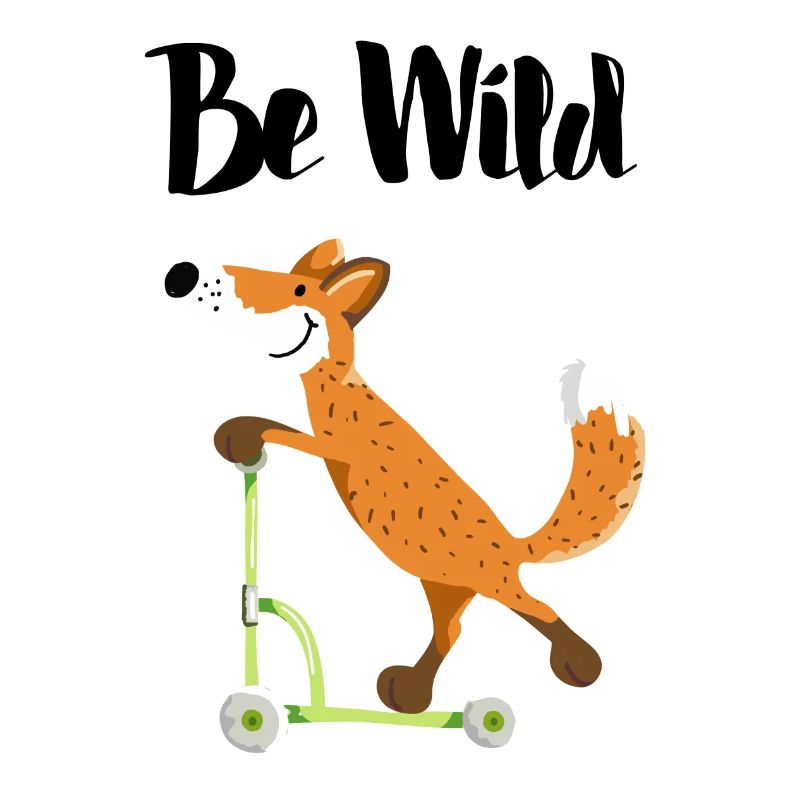 Be Wild Fox with his scooter - Kids - Funny