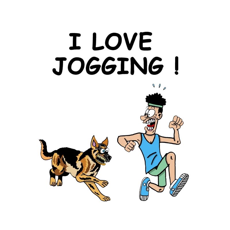 Jogger und Hund