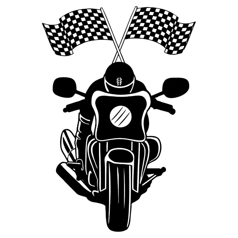 Course de motos Deux drapeaux