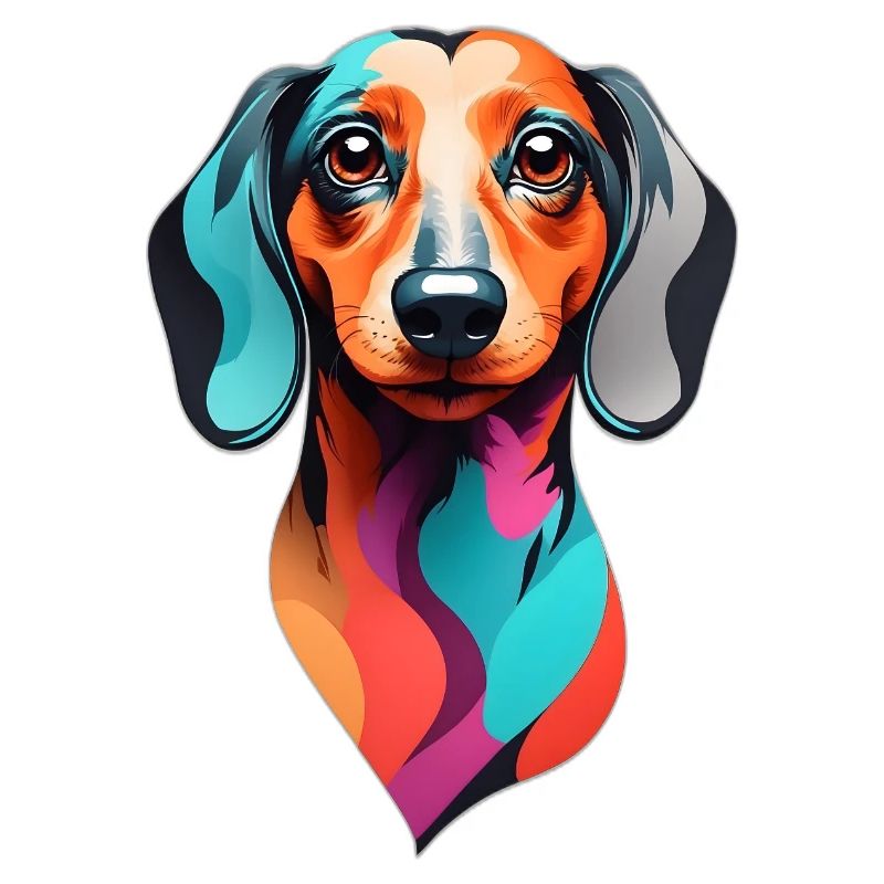 Dachshund colorful