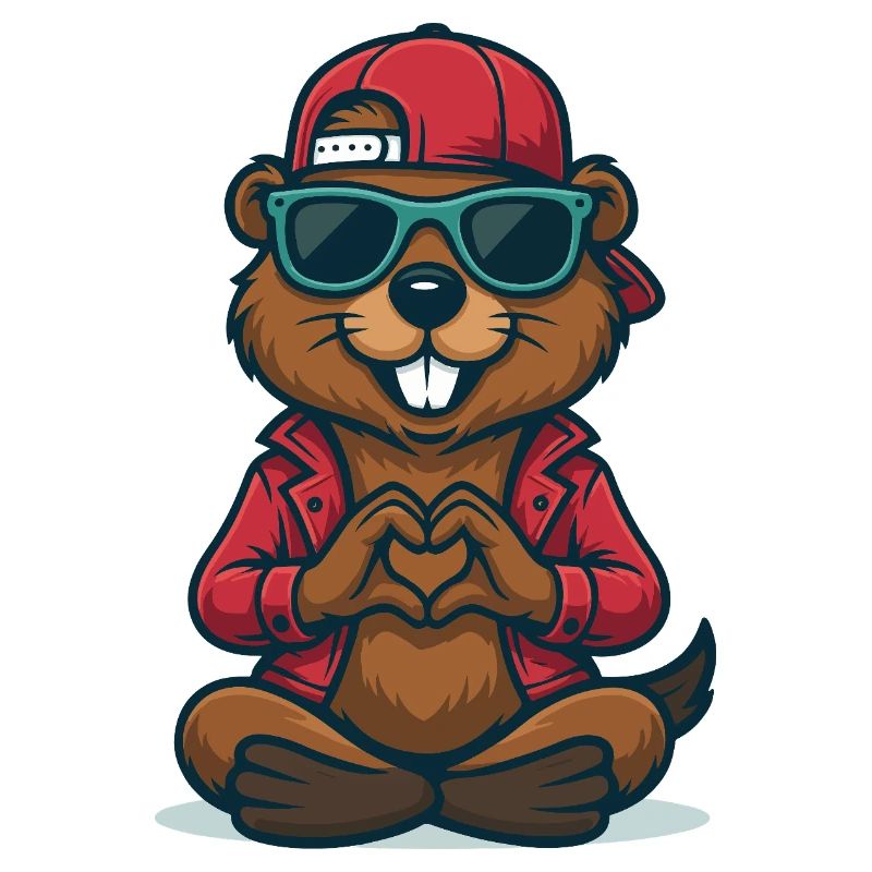Cooler Herz-Biber