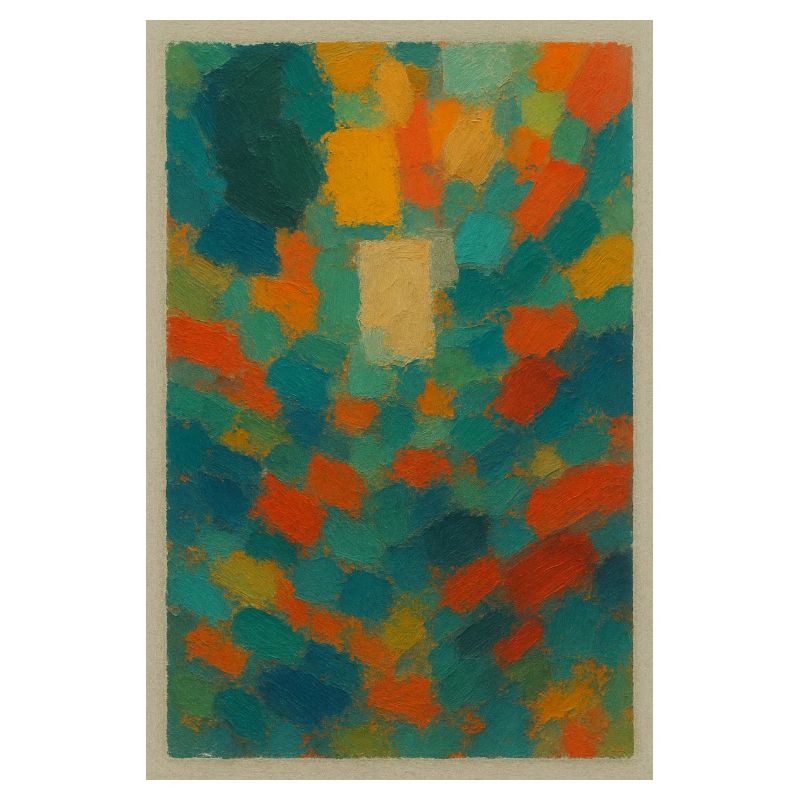 Jeu abstrait de couleurs sur toile