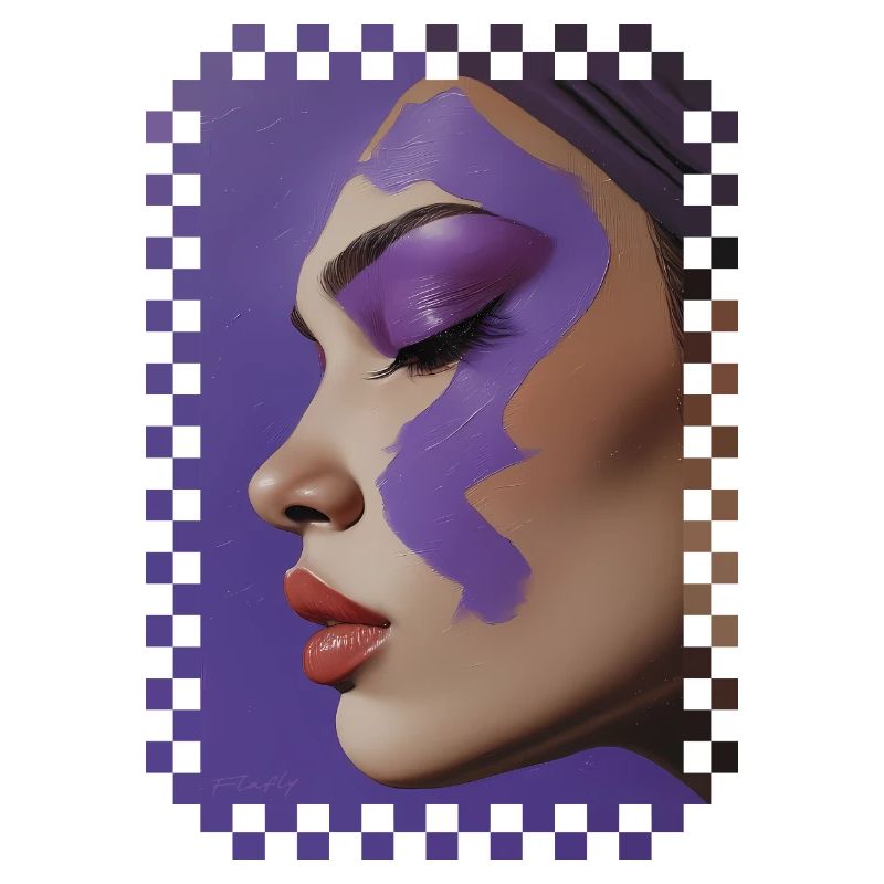 Reflets de Violette – huile sur toile