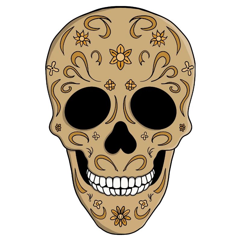 Floral Sugar Skull Dia de los Muertos