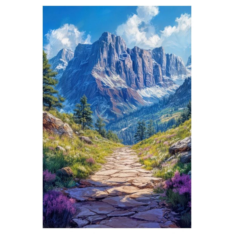 Illustration einer Gebirgslandschaft