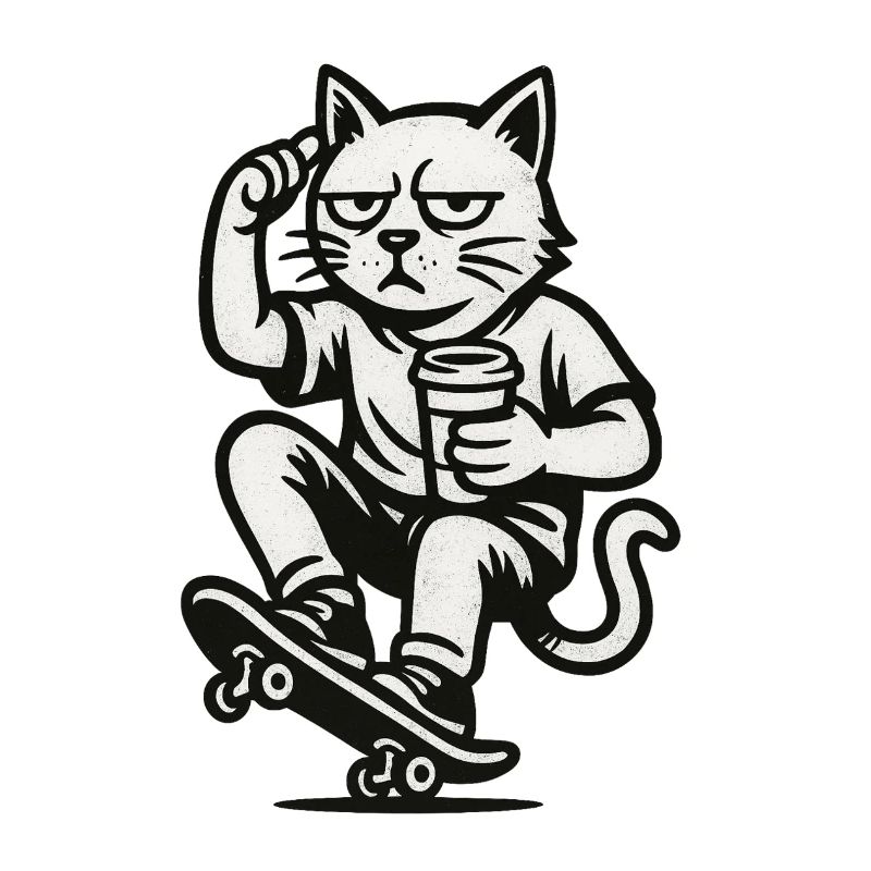 Grim Skate Cat