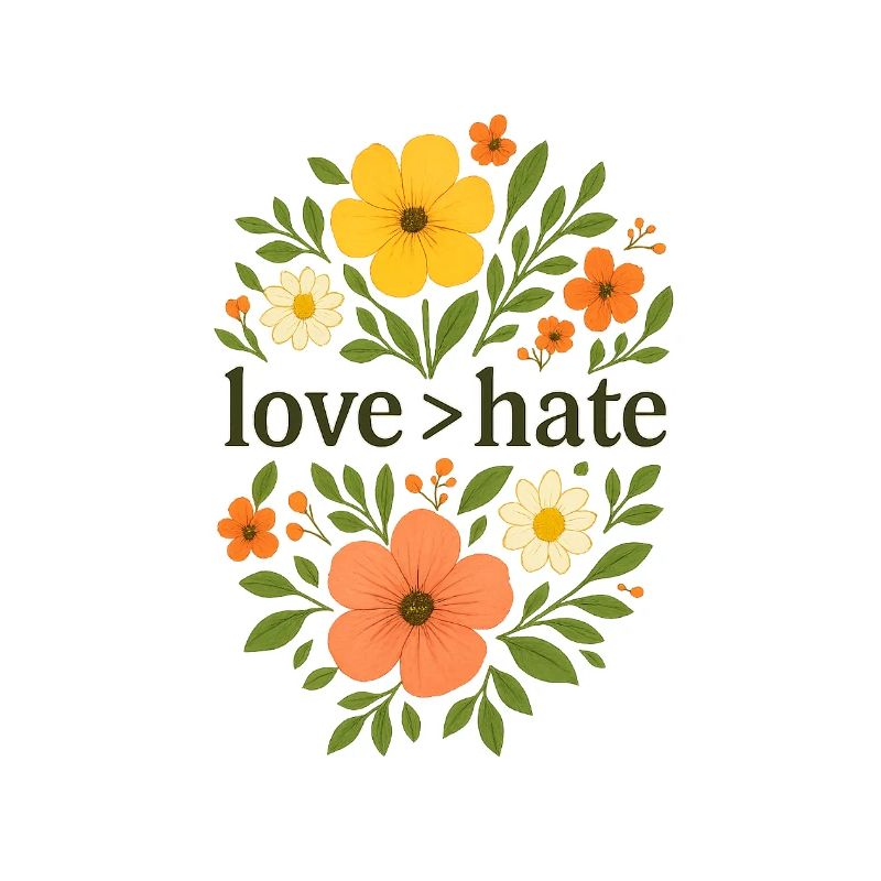 Love > Hate Love is bigger than hate