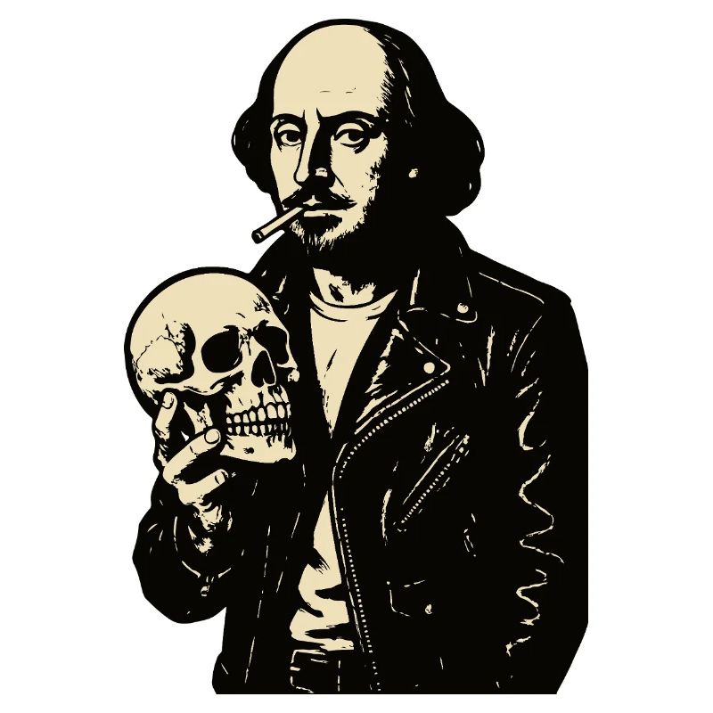 William Shakespeare mit Schädelporträt
