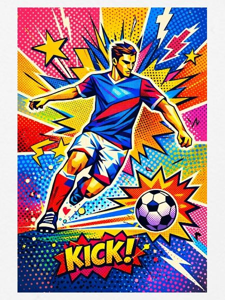 Pop Art Soccer Explosion