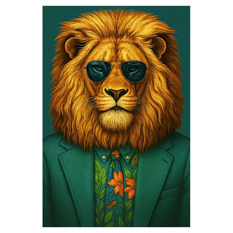 Lion élégant et raffiné