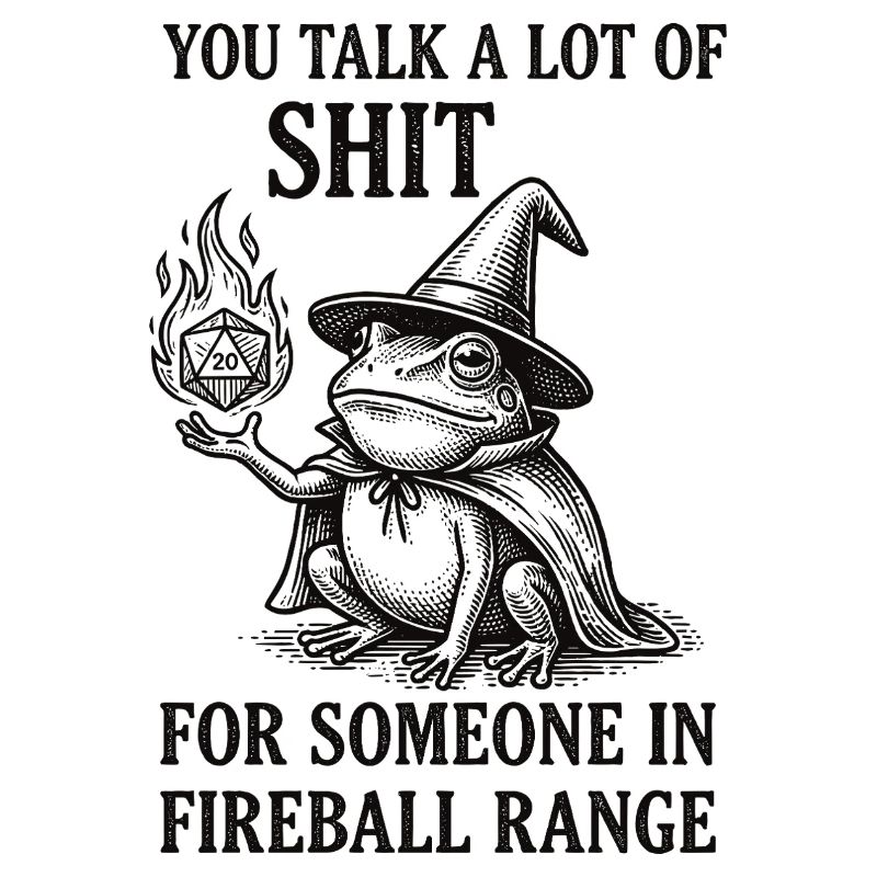 Fireball Range – RPG Magicien Grenouille Drôle