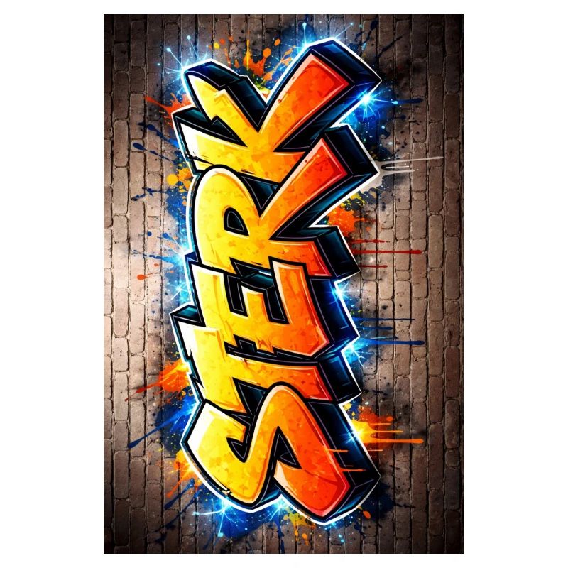 Graffiti Fear Neon-Buchstaben