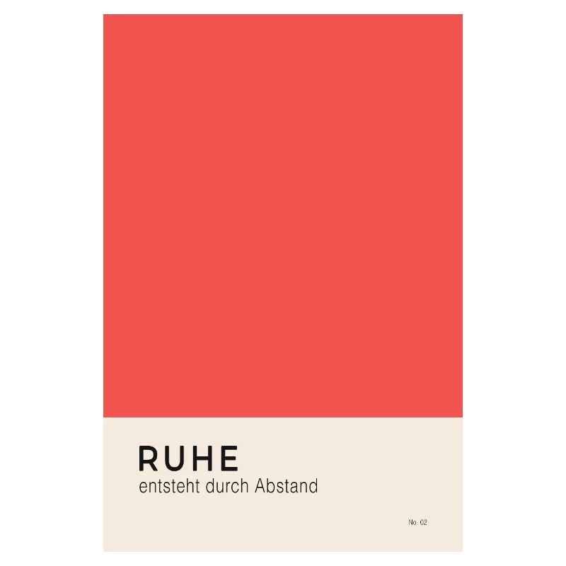 Ruhe entsteht durch Abstand Poster