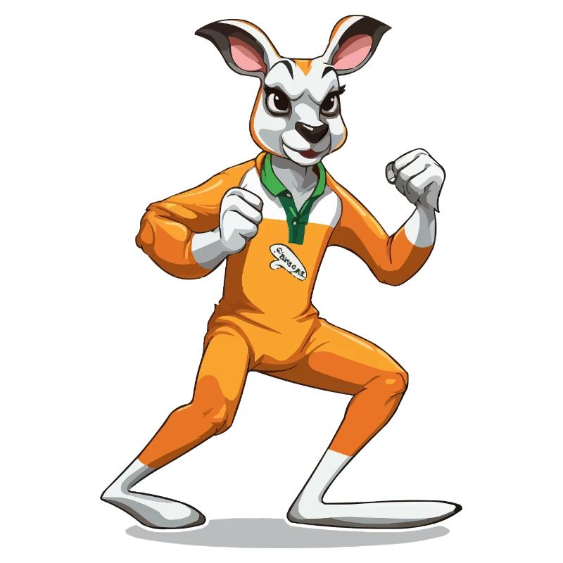 Salopette orange Kangaroo Battle Step