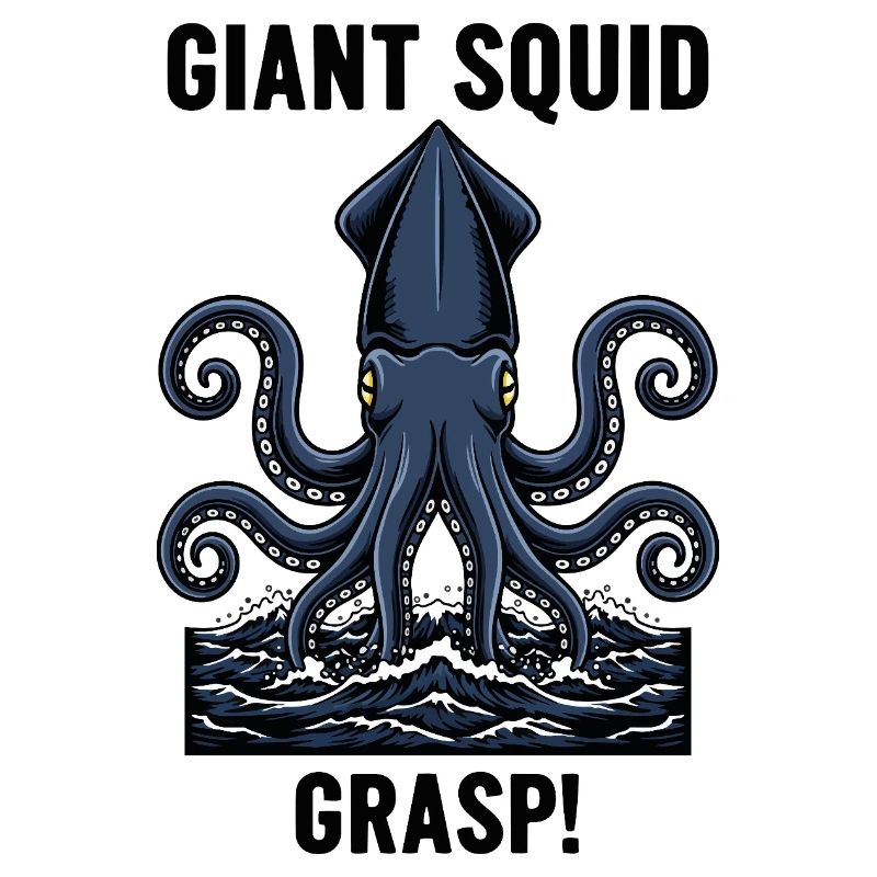 Calmar Géant Mer Abyss Grasp Giant Squid