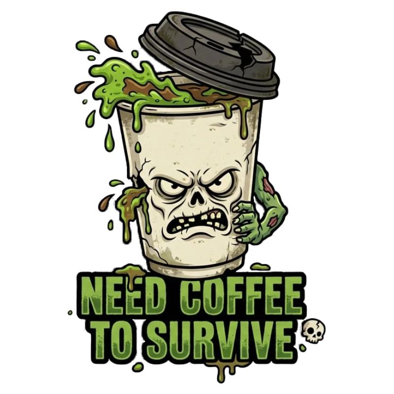 Café Zombie Need Coffee