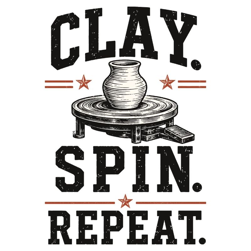 Clay Spin Repeat Ceramic Shirt