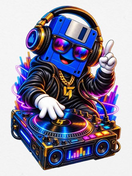 90er Retro DJ Diskette