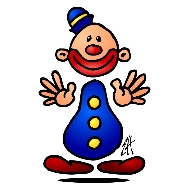 Whimsical Clown Character Design