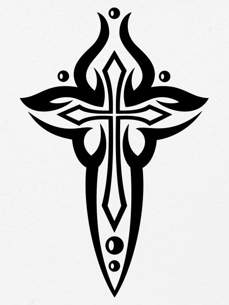 Croix, gothique, crucifix