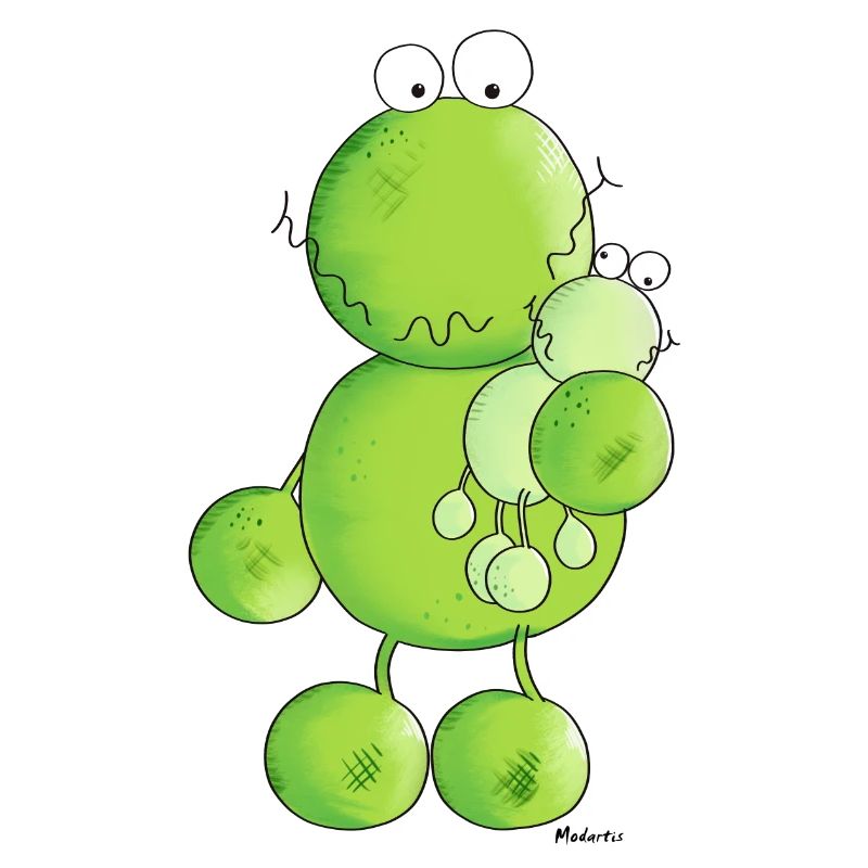 Small and big frog