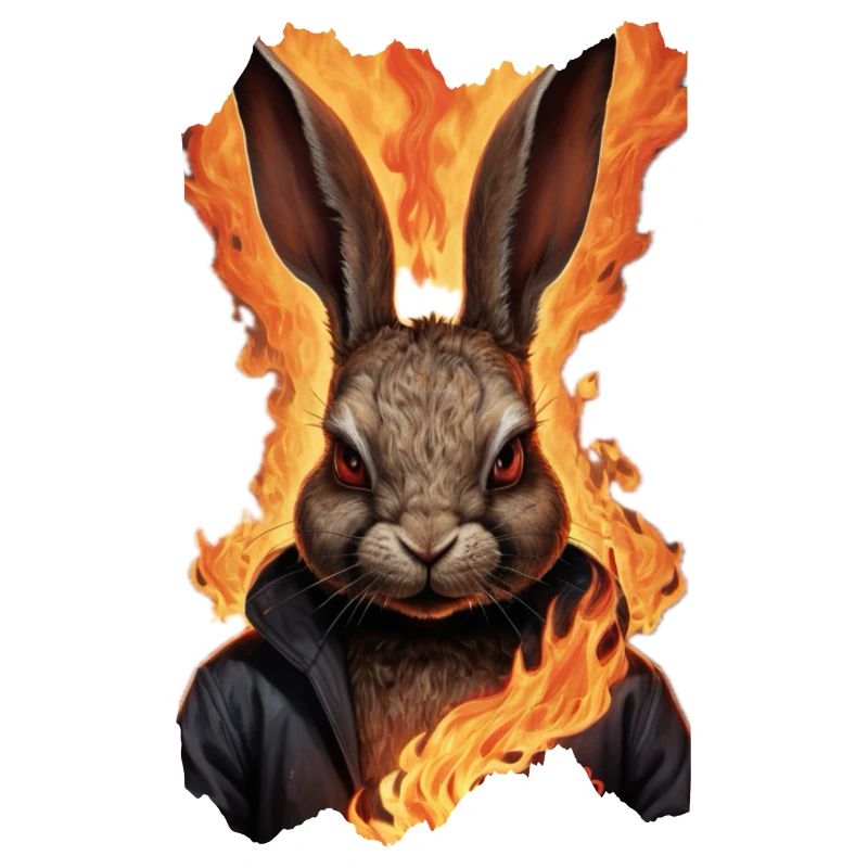 Mystic Rabbit in Flames