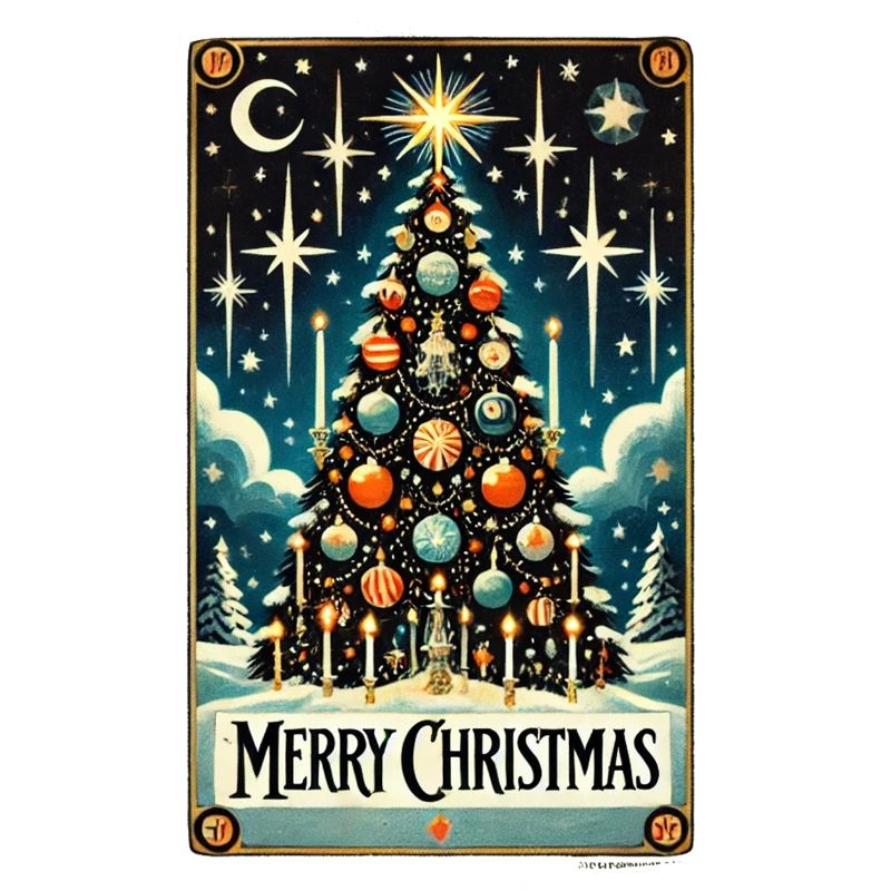 Starry Vintage Christmas Tree