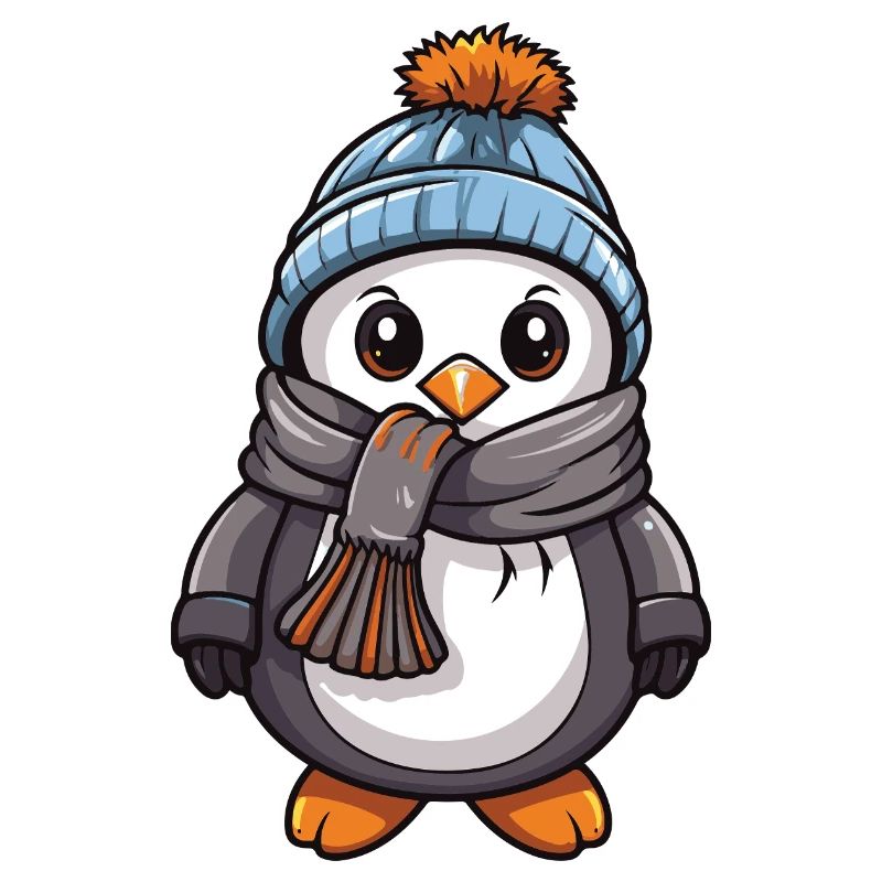 Penguin Comic Cute Winter