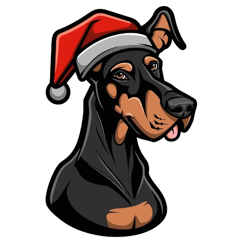 Dobermann Hund Weihnachten