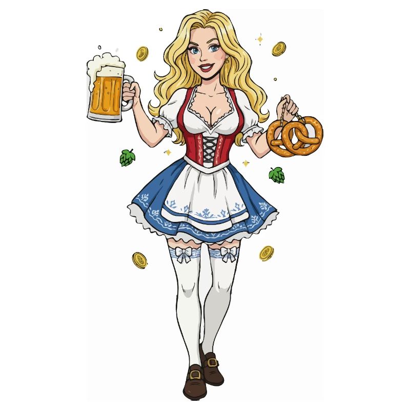 Oktoberfeest vrouw in dirndl