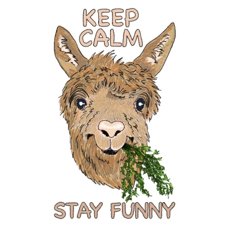 Keep calm stay funny - Alpaka