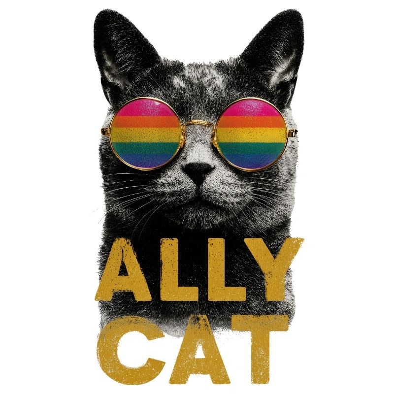Chat hippie avec lunettes de soleil