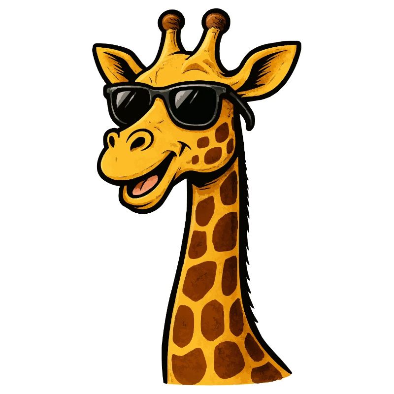 Giraffe with sunglasses