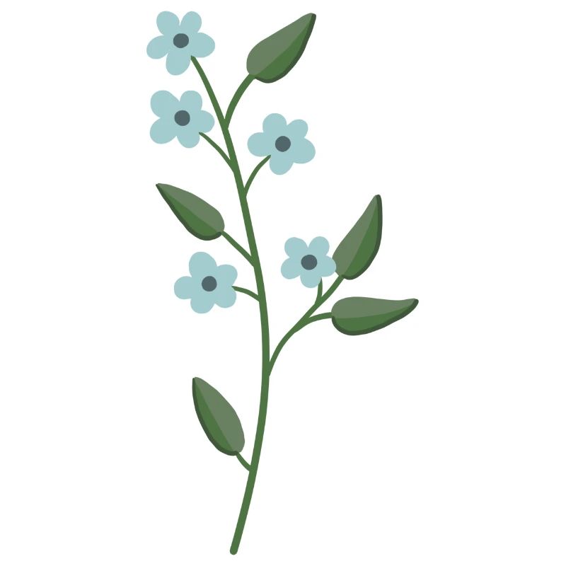 Fleur bleu clair