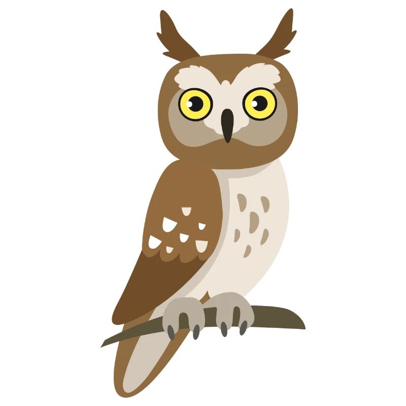 Chouette mignonne – Illustration d’animaux mignons