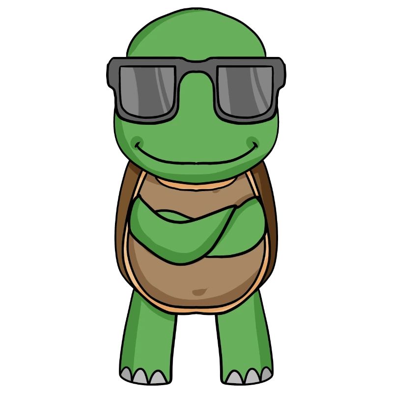 Turtle with sunglasses