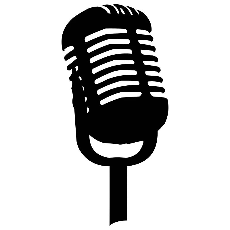 Vintage Microphone Silhouette