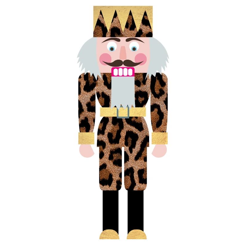 Nutcracker Leolook Animal Print Christmas Decoration