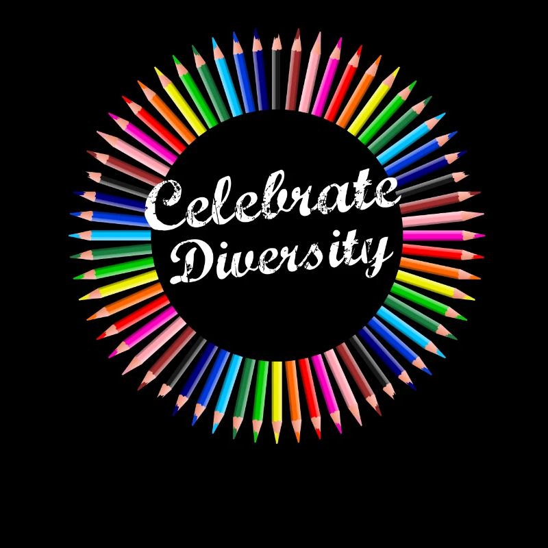 diversity colored pens circle tolerant lbgtq