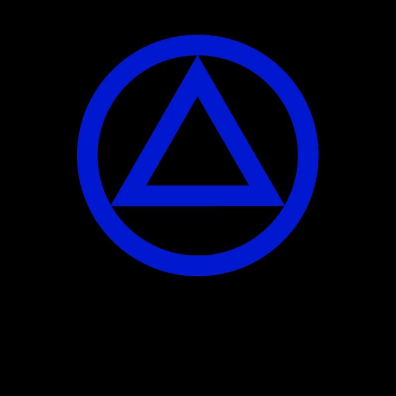 Anonymous alcoholic symbol logo AA NA anti alcohol