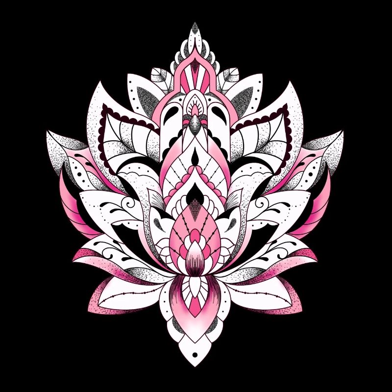 lotus mandala couleur rose