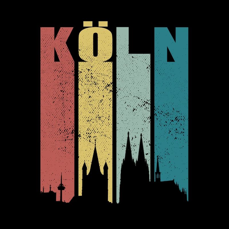 Köln Skyline Kölner Dom Vintage Retro Kölsch Köln