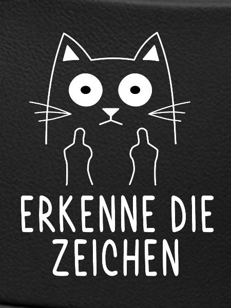 Katze mit Mittelfinger