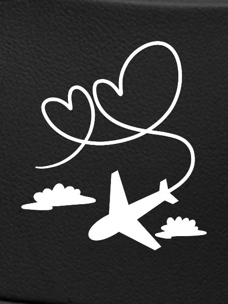 Flugzeug Flieger mit Herz