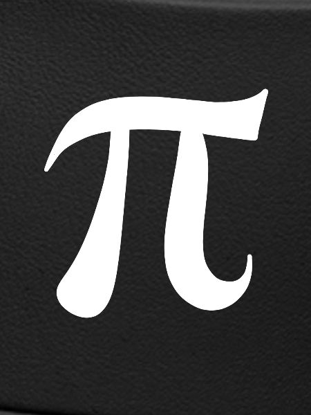 Pi Zeichen weiß Symbol
