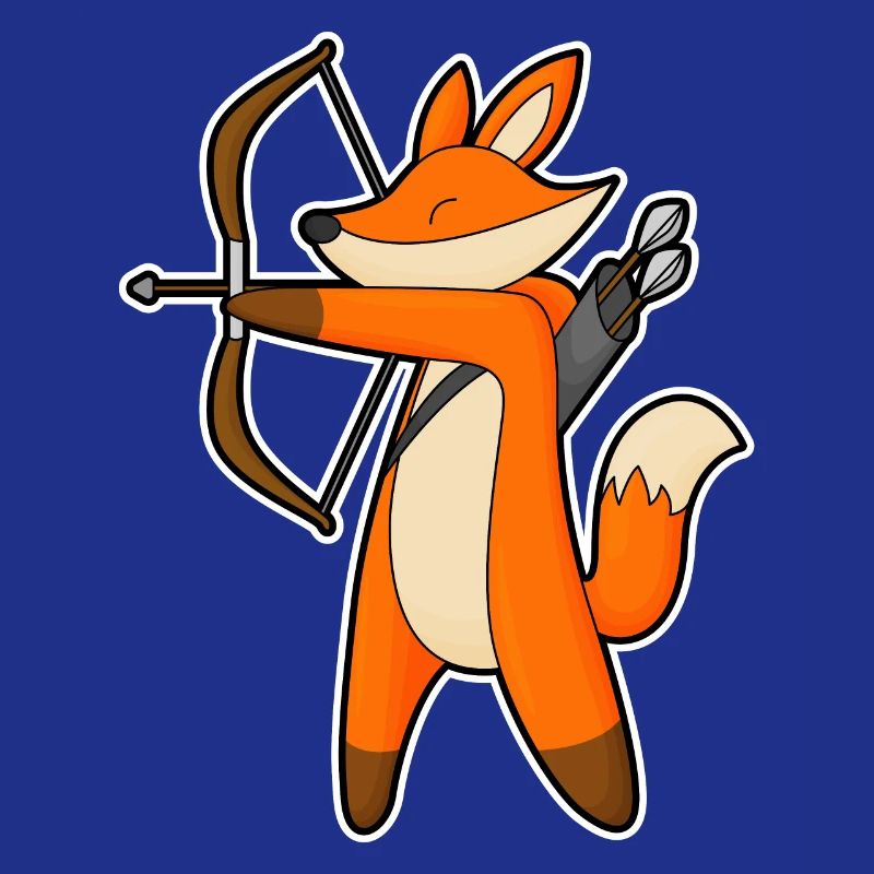 Renard comme archer avec flèche &arc