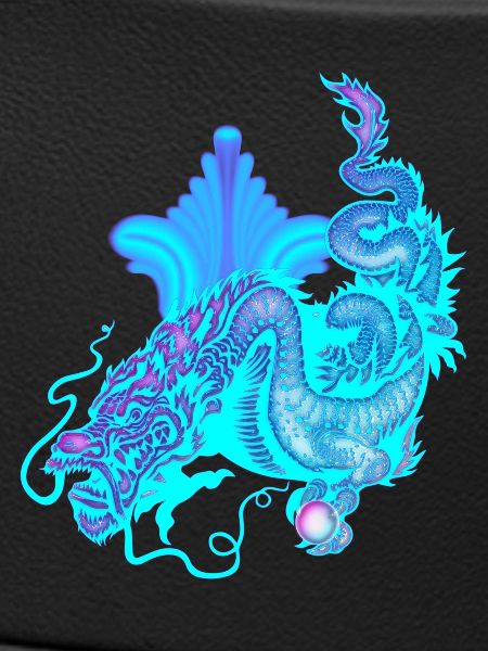 Hellblauer chinesischer Drache