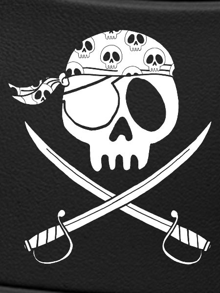 White pirate skull